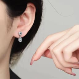 SG 3CT 925 Sterling Silver Moissanite Earrings For Women Men Zircon Drop Earrings Minimalist Fine Jewelry D VVS1 Diamond Gift