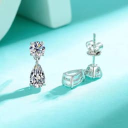 SG 3CT 925 Sterling Silver Moissanite Earrings For Women Men Zircon Drop Earrings Minimalist Fine Jewelry D VVS1 Diamond Gift