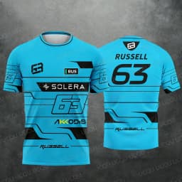 2026 New Racing No. 63 Rider George Russell Fan 3D Printed Pattern T-Shirt Men Women Summer Casual Short Sleeve