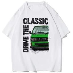 Drive The Classic T25 T3 Campervan Vintage T-Shirt Men Short Sleeve Funny Retro Car Driver Beach Style Boy Tops Mans White Tees