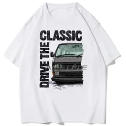 Drive The Classic T25 T3 Campervan Vintage T-Shirt Men Short Sleeve Funny Retro Car Driver Beach Style Boy Tops Mans White Tees