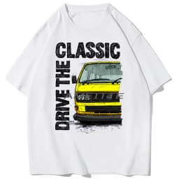 Drive The Classic T25 T3 Campervan Vintage T-Shirt Men Short Sleeve Funny Retro Car Driver Beach Style Boy Tops Mans White Tees