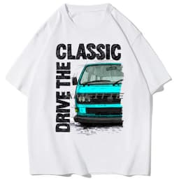 Drive The Classic T25 T3 Campervan Vintage T-Shirt Men Short Sleeve Funny Retro Car Driver Beach Style Boy Tops Mans White Tees