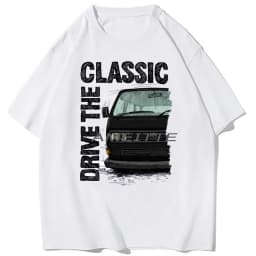Drive The Classic T25 T3 Campervan Vintage T-Shirt Men Short Sleeve Funny Retro Car Driver Beach Style Boy Tops Mans White Tees