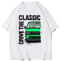 Drive The Classic T25 T3 Campervan Vintage T-Shirt Men Short Sleeve Funny Retro Car Driver Beach Style Boy Tops Mans White Tees