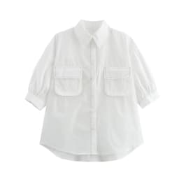 SLTNX Simple Style Commuter Fashion Short-sleeved Shirt for Women in Summer 2026 New Design Joker Casual Shirt