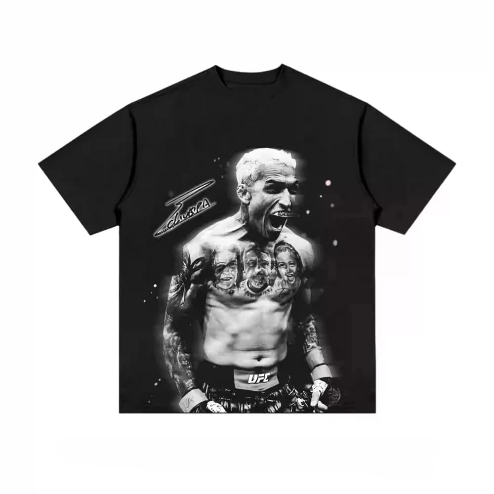 Charles Oliveira 2026 T-Shirt for Men Oversized Comfy Cotton Streetwear Classic Urban Loose Fit Modern Casual Daily Top