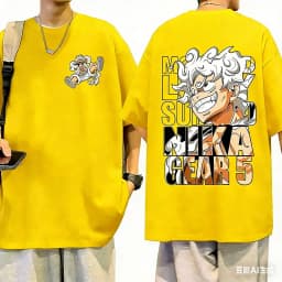 Adult and Children One Piece Luffy! Sun God Nika Form 3D Printed Cotton Short Sleeve, A Must-Have for Anime Fans