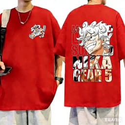 Adult and Children One Piece Luffy! Sun God Nika Form 3D Printed Cotton Short Sleeve, A Must-Have for Anime Fans
