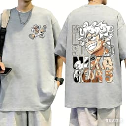 Adult and Children One Piece Luffy! Sun God Nika Form 3D Printed Cotton Short Sleeve, A Must-Have for Anime Fans