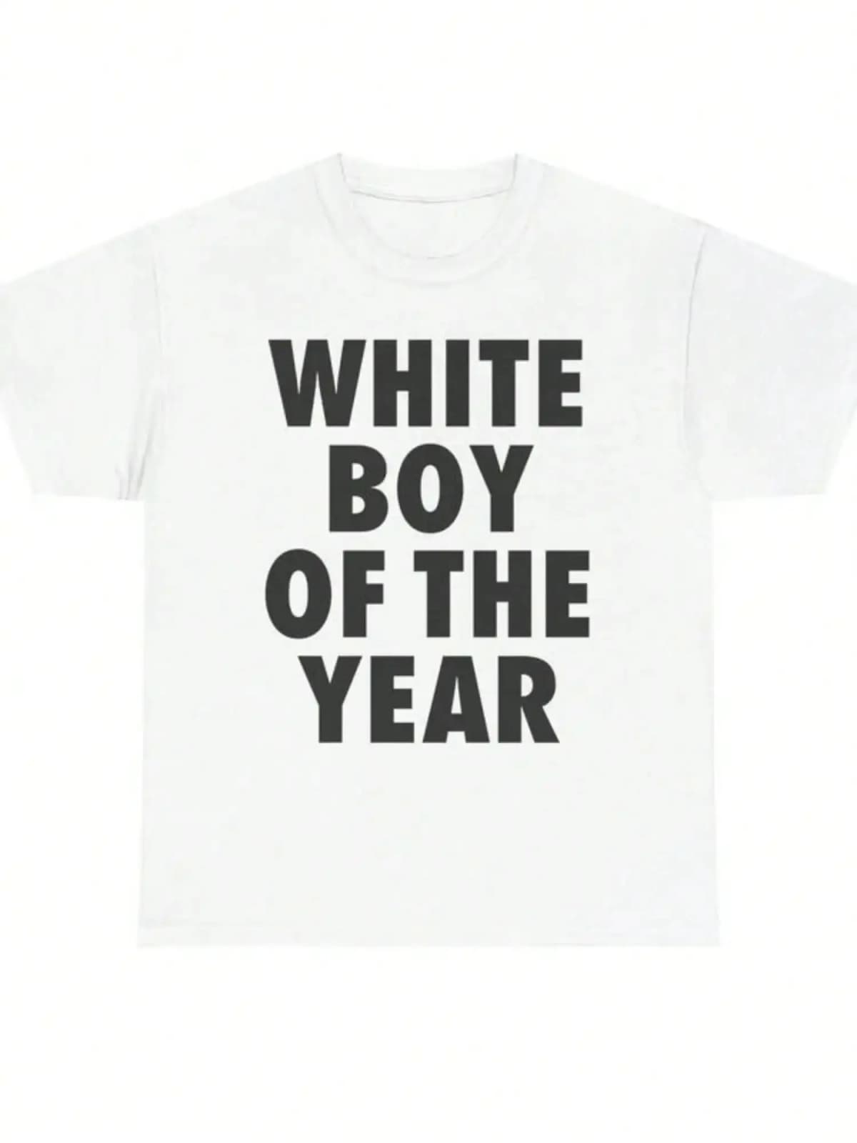 WHITE OF THE YEAR T Shirts Print Short Sleeve Retro Casual Streetwear Vintage Fashion Top Harajuku Sleeve Aesthetic Clothes
