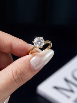 925 Sterling Silver 0.5-1ct Shiny Round Real Moissanite Diamond Ring for Women Wedding Gorgeous High Quality Fine Jewelry