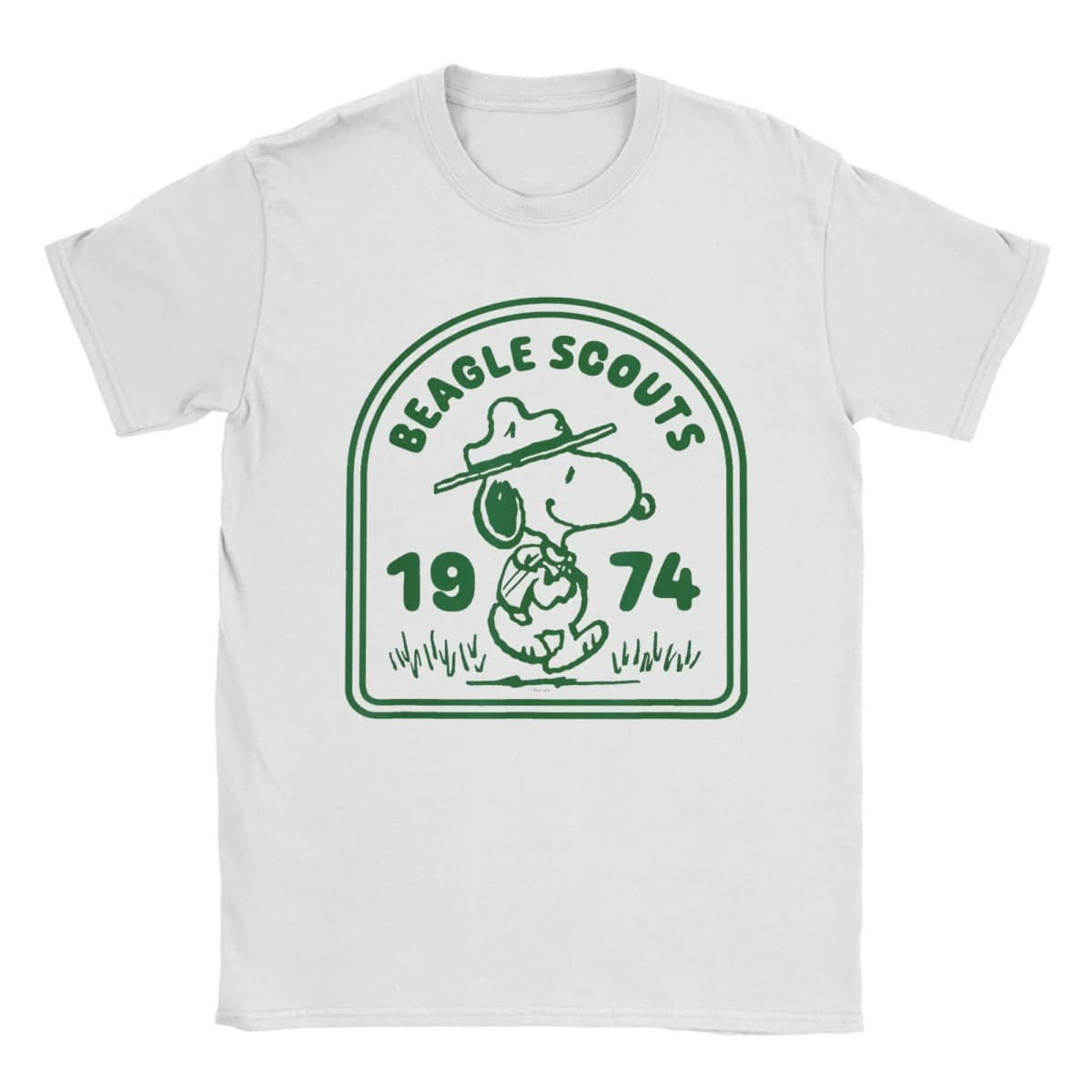 Snoopy Beagle Scouts Tshirts Men's Cotton Clothes Harajuku Cartoon Crewneck Short Sleeve
