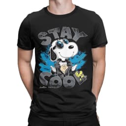 Snoopy Beagle Scouts Tshirts Men's Cotton Clothes Harajuku Cartoon Crewneck Short Sleeve