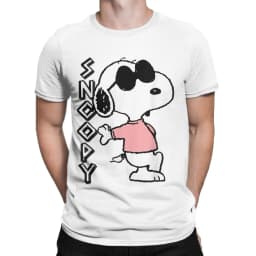 Snoopy Beagle Scouts Tshirts Men's Cotton Clothes Harajuku Cartoon Crewneck Short Sleeve