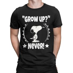 Snoopy Charlie Moonlit Cycling T Shirts for Men Women Cotton Vintage T-Shirt Round Neck Tee Shirt Short Sleeve Clothing