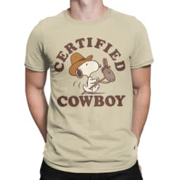 Snoopy Charlie Moonlit Cycling T Shirts for Men Women Cotton Vintage T-Shirt Round Neck Tee Shirt Short Sleeve Clothing