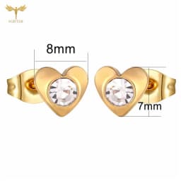 12 Pairs Surgical Stainless Steel Zircon Stud Earrings Pack Round Star Heart Flower Hexagon Triangle Fashion Jewelry Wholesale