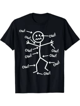 Ow Ow Ow T-Shirt Funny Chronic Pain Awareness Graphic Printed Women Short Sleeve Round Neck T Shirts Casual Summer Clothing