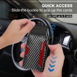 Rfid Blocking Pop-Up Wallet Card Holder | Quick Access to Document Holder | Security and Anti-Theft Design Credit Card Holder Multi-Functional Card Holder