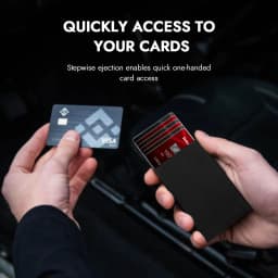 Rfid Blocking Pop-Up Wallet Card Holder | Quick Access to Document Holder | Security and Anti-Theft Design Credit Card Holder Multi-Functional Card Holder