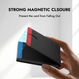 Rfid Blocking Pop-Up Wallet Card Holder | Quick Access to Document Holder | Security and Anti-Theft Design Credit Card Holder Multi-Functional Card Holder