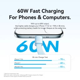 Vention Cable USB C to Type C 3A Ultra Thin Cable PD60W Fast Charging Cord Type-C Wire for iPhone 17 16 15 Samsung S24 Xiaomi 17