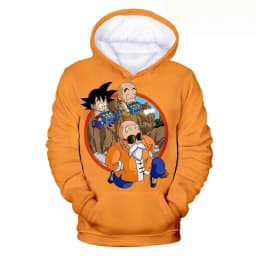 2026 Autumn/winter Dragon Ball Retro Cotton Warm Cotton Hoodie Men's 3D Printed Sweatshirt Unisex Children's Casual Coat