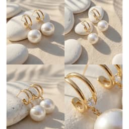 Yhpup 40*40mm Simulated Pearls Big Round Beads Earrings 2026 Stainless Steel Chic Attractive Korean Jewelry for Fashion Women