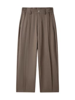2026 New Korean Men's Casual Pants Banded Waist Stretch Semi-Wide Pleated Suit Slacks Straight Loose Draped Trousers