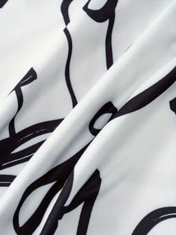 Print design casual style Abstract Black Line Art Design dress suit