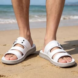 Men's Summer Fashion Sandals Simple Beach Shoes Soft Anti-Slip Flat Slippers for Casual Comfortable Footwear-9010