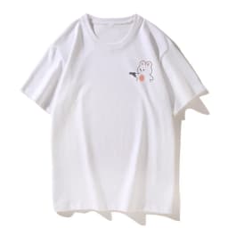 Interesting Cartoon Surrender Panda Print Couple T-shirt Tee Top Casual Loose Short Sleeve Tshirt For Lover Gift