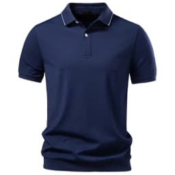 AIOPESON Old Money Polo Shirt Men‘s Solid Color Design Premium Fabric Skin Friendly Cool Breathable Soft Wear