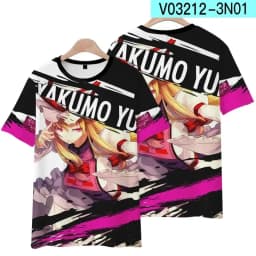 Summer Game TouHou Project Yakumo Yukari Print T Shirts 3D Printed Men/Women Short Sleeve Cartoon T-Shirt Fashion Harajuku Tops
