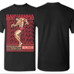 Hanma Baki Brutalism Men T Shirts Anime Humor Tee Shirt Short Sleeve O Neck T-Shirt 100% Cotton Plus Size Clothes