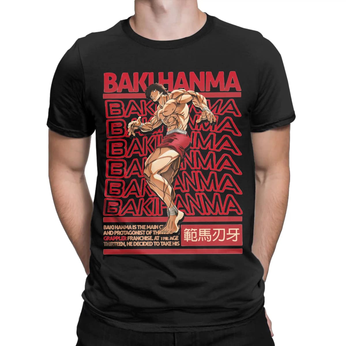 Hanma Baki Brutalism Men T Shirts Anime Humor Tee Shirt Short Sleeve O Neck T-Shirt 100% Cotton Plus Size Clothes