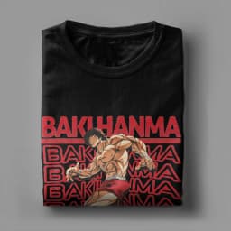 Hanma Baki Brutalism Men T Shirts Anime Humor Tee Shirt Short Sleeve O Neck T-Shirt 100% Cotton Plus Size Clothes