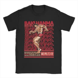 Hanma Baki Brutalism Men T Shirts Anime Humor Tee Shirt Short Sleeve O Neck T-Shirt 100% Cotton Plus Size Clothes