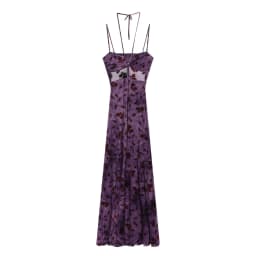 European and American style 2026 spring/summer new French high-end style spicy girl sexy backless plush silk mesh long dress
