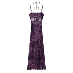 European and American style 2026 spring/summer new French high-end style spicy girl sexy backless plush silk mesh long dress