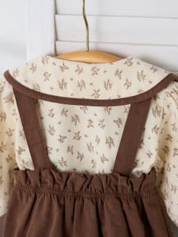 New Baby Korean-Style Stylish Outfit Set-Baby Doll Shirt with Floral Pattern, Back Strap Bag, Diaper Set, Complete Two-Piece Set