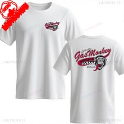 Amazing New Gas Monkeys Garage Summer Casual Cotton Short-sleev Essential Double-sided Gas Monkeys Garage Male Cotton T Shirt