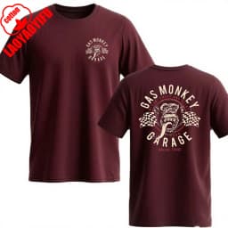 Amazing New Gas Monkeys Garage Summer Casual Cotton Short-sleev Essential Double-sided Gas Monkeys Garage Male Cotton T Shirt