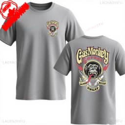 Amazing New Gas Monkeys Garage Summer Casual Cotton Short-sleev Essential Double-sided Gas Monkeys Garage Male Cotton T Shirt