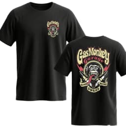 Amazing New Gas Monkeys Garage Summer Casual Cotton Short-sleev Essential Double-sided Gas Monkeys Garage Male Cotton T Shirt