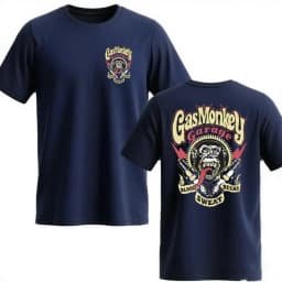Amazing New Gas Monkeys Garage Summer Casual Cotton Short-sleev Essential Double-sided Gas Monkeys Garage Male Cotton T Shirt