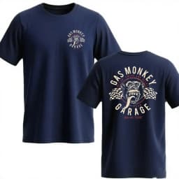Amazing New Gas Monkeys Garage Summer Casual Cotton Short-sleev Essential Double-sided Gas Monkeys Garage Male Cotton T Shirt