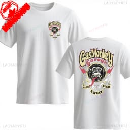 Amazing New Gas Monkeys Garage Summer Casual Cotton Short-sleev Essential Double-sided Gas Monkeys Garage Male Cotton T Shirt