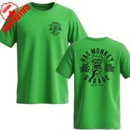 Amazing New Gas Monkeys Garage Summer Casual Cotton Short-sleev Essential Double-sided Gas Monkeys Garage Male Cotton T Shirt
